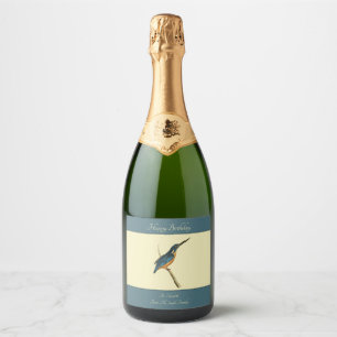 Etiquetas Para Vinos Espumosos Azure Kingfisher II