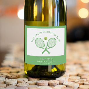 Etiquetas Para Vinos Espumosos Bachelorette de Tenis de la última gira antes del 