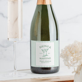 Etiquetas Para Vinos Espumosos Bachillerato verde bikinis y martinis