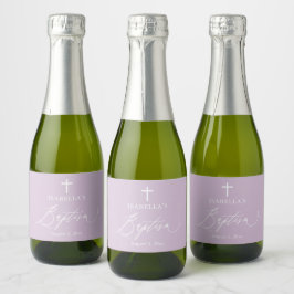 Etiquetas Para Vinos Espumosos Baptismo Chica púrpura Mini Sparkling Wine Botella