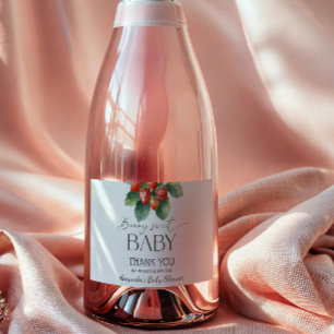 Etiquetas Para Vinos Espumosos Bebé Dulce Fresa Mercado de Frescas Tema para Baby