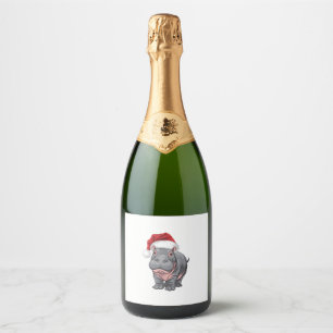 Etiquetas Para Vinos Espumosos Bebé Hippo Moo Deng Navidades Camisa Para Niños, W