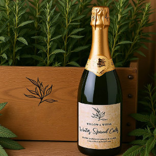 Etiquetas Para Vinos Espumosos Beber de producto Empaquetado Kraft botánico