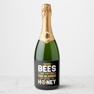 Etiquetas Para Vinos Espumosos Beekeeper Gift Cuando las abejas están despidie