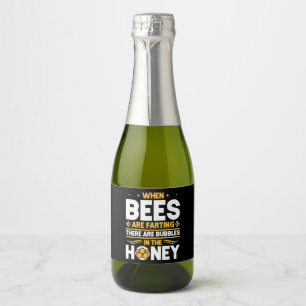 Etiquetas Para Vinos Espumosos Beekeeper Gift Cuando las abejas están despidien
