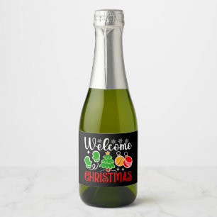 Etiquetas Para Vinos Espumosos Bienvenido Navidad
