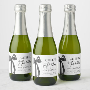 Etiquetas Para Vinos Espumosos Black Bow Saluda Al Futuro Ducha De Novias Mini