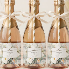 Etiquetas Para Vinos Espumosos Blooms blancos rusos animan a Boda