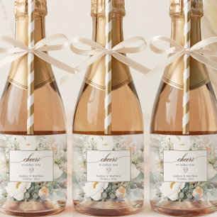 Etiquetas Para Vinos Espumosos Blooms blancos rusos animan a Boda
