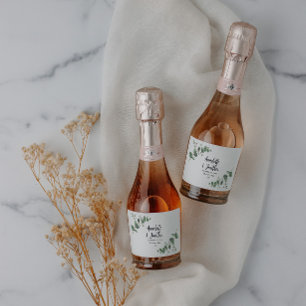 Etiquetas Para Vinos Espumosos Boda botánico moderno y elegante del eucalipto del