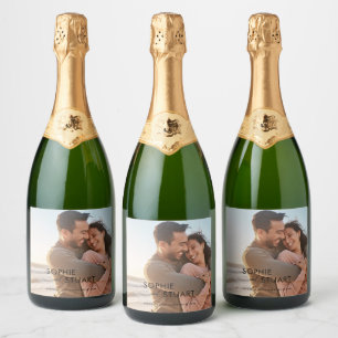 Etiquetas Para Vinos Espumosos Boda de fotografía minimalista superposición simpl