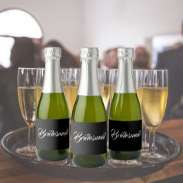Etiquetas Para Vinos Espumosos Boda de guiones con estilo negro