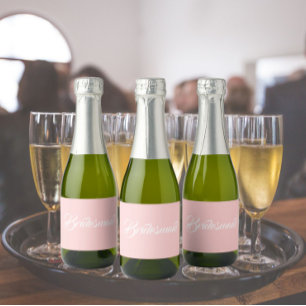 Etiquetas Para Vinos Espumosos Boda de guiones con estilo rosa de Rubor