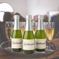 Boda de guiones estilizados de color champagne
