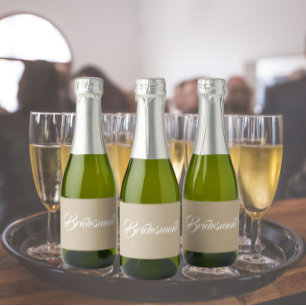 Etiquetas Para Vinos Espumosos Boda de guiones estilizados de Khaki