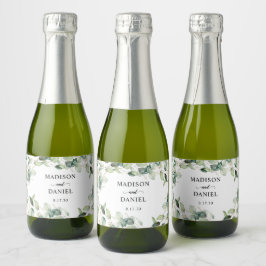 Etiquetas Para Vinos Espumosos Boda de hojas de eucalipto