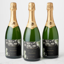 Boda de la vegetación floral de oro negro