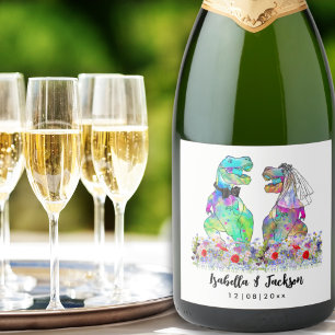 Etiquetas Para Vinos Espumosos Boda de temas de dinosaurio
