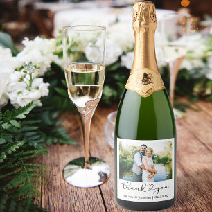 Etiquetas Para Vinos Espumosos Boda fotográfico de caligrafía de guión corto en p