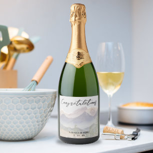 Etiquetas Para Vinos Espumosos Boda Gray Colorado Mountain