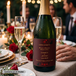 Etiquetas Para Vinos Espumosos Boda Mágica para Siempre