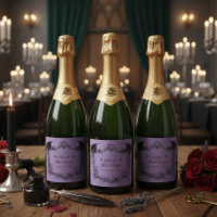Boda Murciélago Morado Toile Negro Gótico Vintage