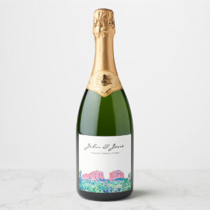 Etiquetas Para Vinos Espumosos Boda personalizada de Sedona Arizona