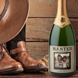 Etiquetas Para Vinos Espumosos Boda Poster de Vintage Photo Wanted