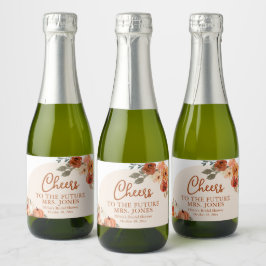 Etiquetas Para Vinos Espumosos Boho Fall Futuro Calabaza Sra Bridal Shower Mini