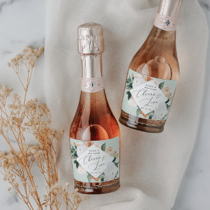 Etiquetas Para Vinos Espumosos Boho florece vientos personalizados para amar