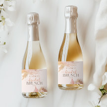 Boho Flores Florales Rosa Suave Desayuno Bridal Sh