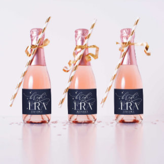 Etiquetas Para Vinos Espumosos Botella de champán miniatura para la despedida de
