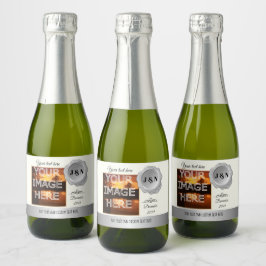 Etiquetas Para Vinos Espumosos Botella de vino burbujeante mini personalizada