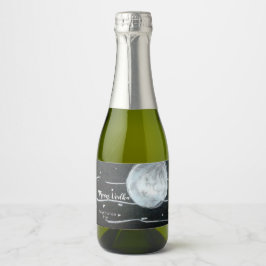 Etiquetas Para Vinos Espumosos Botella de vino de la luna