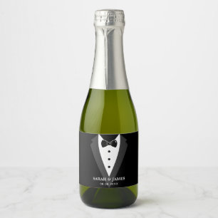 Etiquetas Para Vinos Espumosos Botella de vino esparkling de la fiesta de la boda