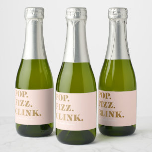 Etiquetas Para Vinos Espumosos Botella de vino espumoso mini Clink Bridal Pop Fiz