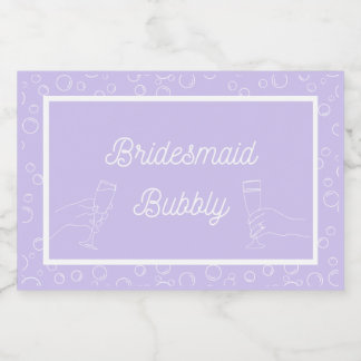 Etiquetas Para Vinos Espumosos Bridesmaid Bubbly Mini Sparkling Wine Lab