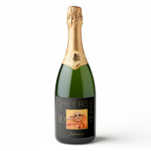 Brindis por 80 años Black Gold Photo Elegant