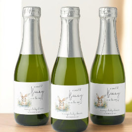 Etiquetas Para Vinos Espumosos Bunny Watercolor Baby Shower
