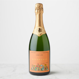 Etiquetas Para Vinos Espumosos Burdeos Bubbly - Edición de Courtney (Versión 2)