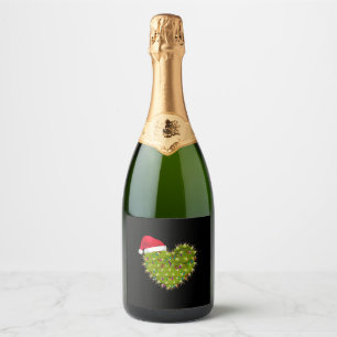Etiquetas Para Vinos Espumosos Cactus Heart Navidades