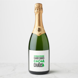 Etiquetas Para Vinos Espumosos Caramelos de Navidad Cacao Caos Diseño