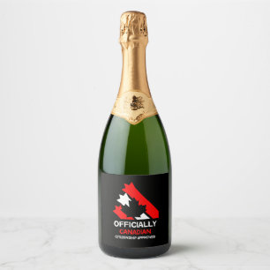 Etiquetas Para Vinos Espumosos Celebración de Ciudadanía Canadiense