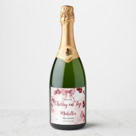 Etiquetas Para Vinos Espumosos Cereza en la parte superior Tazón de cóctel Bridal