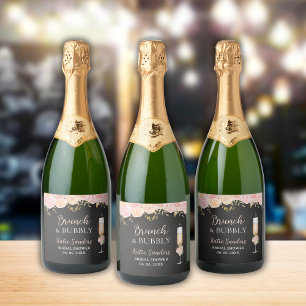 Etiquetas Para Vinos Espumosos Champagne Celebration Bridal Shower Exquisite Flow