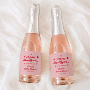 Etiquetas Para Vinos Espumosos Champagne para Baby Shower Valentines Little Sweet