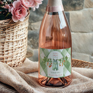 Etiquetas Para Vinos Espumosos Chaparrito de Género Neutral Baño de Bebé Rústico