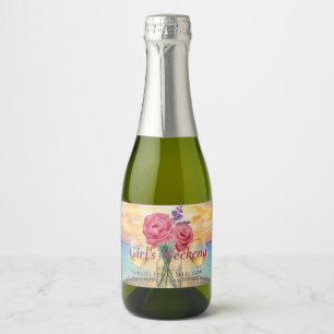 Etiquetas Para Vinos Espumosos Chicas Personalizadas Fin de Semana Mini Brillante