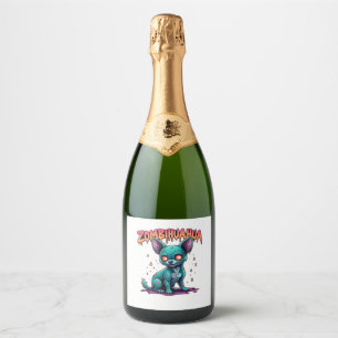 Etiquetas Para Vinos Espumosos Chihuahua Chi Chichi Chiwawa Zombie Dog Halloween