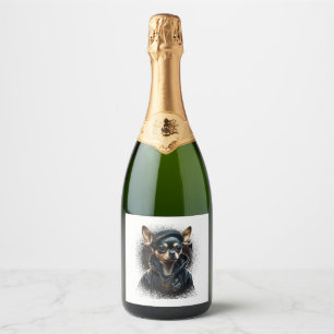 Etiquetas Para Vinos Espumosos Chihuahua Guay Perro rap Hip-Hop Gangster